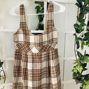 Zara Pinafore Dress Scoop Neck